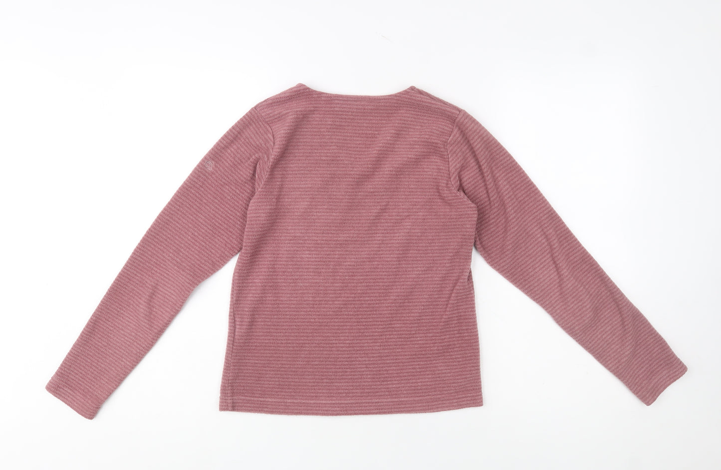 Craghoppers Womens Pink V-Neck Pullover Sweatshirt Size 8