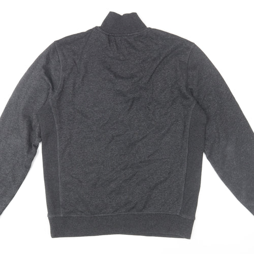 Original Penguin Men's Grey 1/4 Zip Jumper Size S Regular Fit