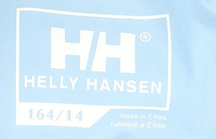 Helly Hansen Girls Blue Waterproof Hooded Ski Jacket Size 14 Years