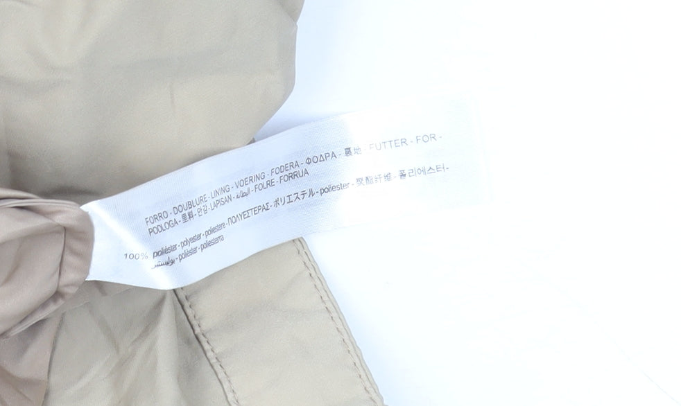 Zara Women Beige Belted Trench Coat Size S Lightweight Mid-Length