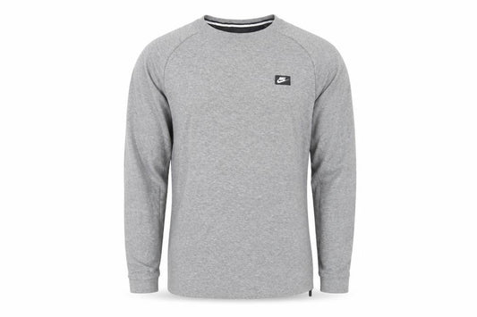 Nike Men's Grey Long Sleeve Pullover Sports T-Shirt Size S