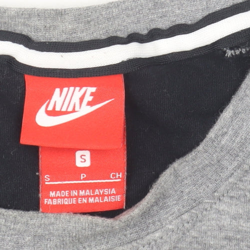 Nike Men's Grey Long Sleeve Pullover Sports T-Shirt Size S