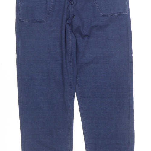 Marks and Spencer Women’s Blue Cropped Elastic Waist Jeans Size 12 Regular