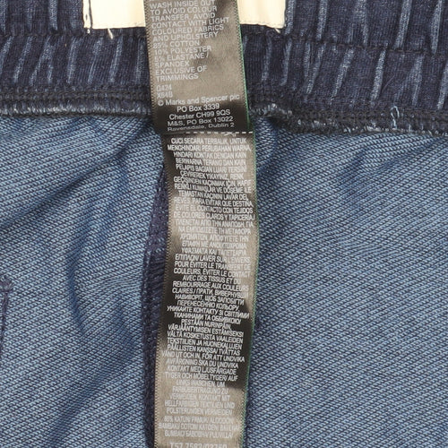 Marks and Spencer Women’s Blue Cropped Elastic Waist Jeans Size 12 Regular