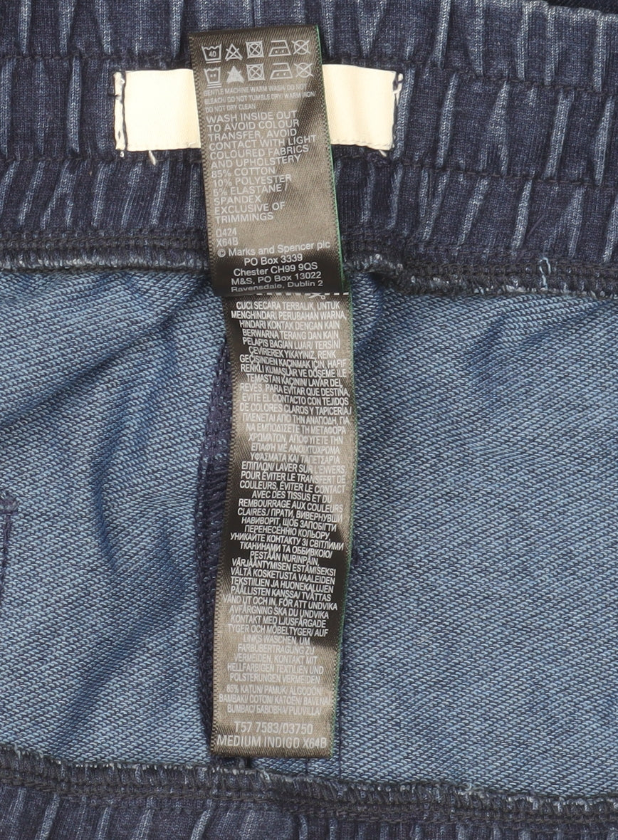 Marks and Spencer Women’s Blue Cropped Elastic Waist Jeans Size 12 Regular