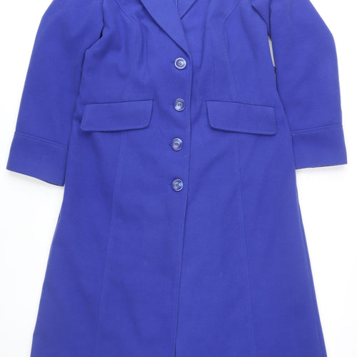 Changes by Together Women's Blue Long Buttoned Coat Size 14
