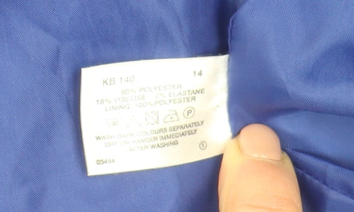 Changes by Together Women's Blue Long Buttoned Coat Size 14