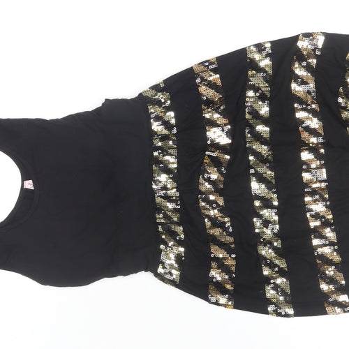 Miso Women Black Size 10 Sequin Sleeveless Bodycon Party Dress