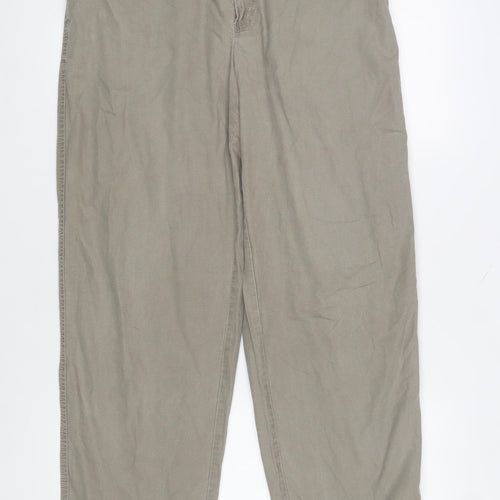 Marks and Spencer Men Light Taupe Cotton Chino Trousers 34in Waist 31in Leg