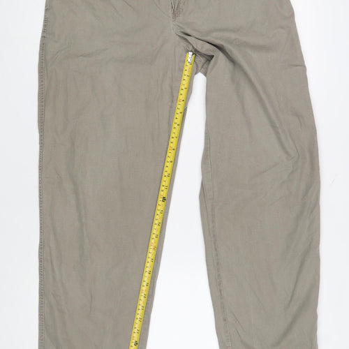 Marks and Spencer Men Light Taupe Cotton Chino Trousers 34in Waist 31in Leg