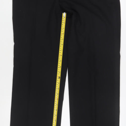 Marks and Spencer St Michael Men's Black Wool Blend Dress Trousers 34W 33L Classic Fit