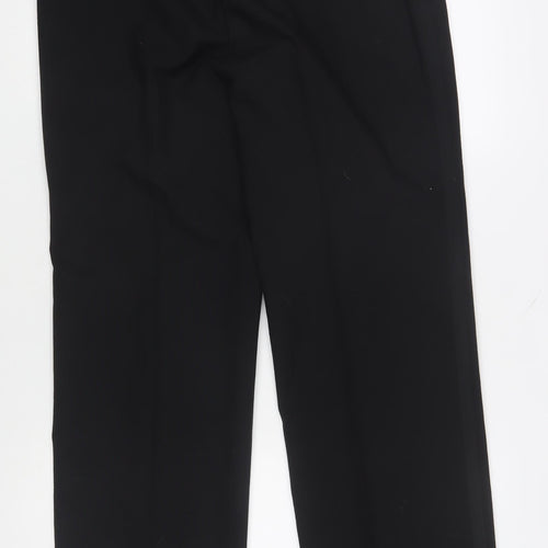 Marks and Spencer St Michael Men's Black Wool Blend Dress Trousers 34W 33L Classic Fit