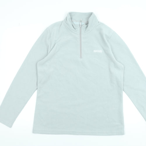 Regatta Women's Grey 1/4 Zip Fleece Sweatshirt UK 14