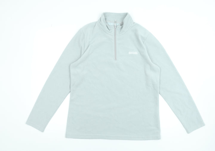 Regatta Women's Grey 1/4 Zip Fleece Sweatshirt UK 14