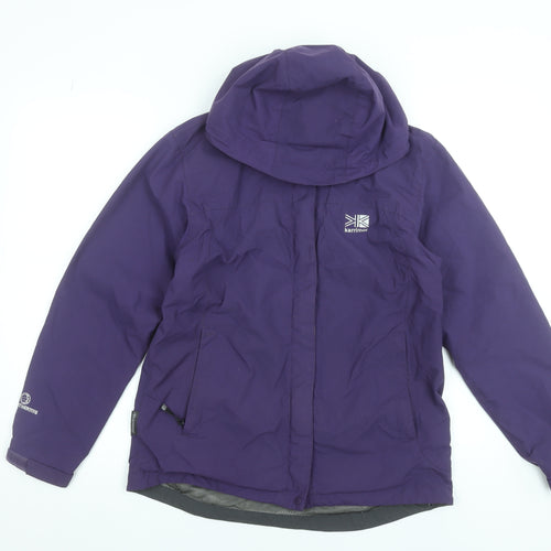 Karrimor Girls Purple Waterproof Hooded Rain Jacket Size 10 Years