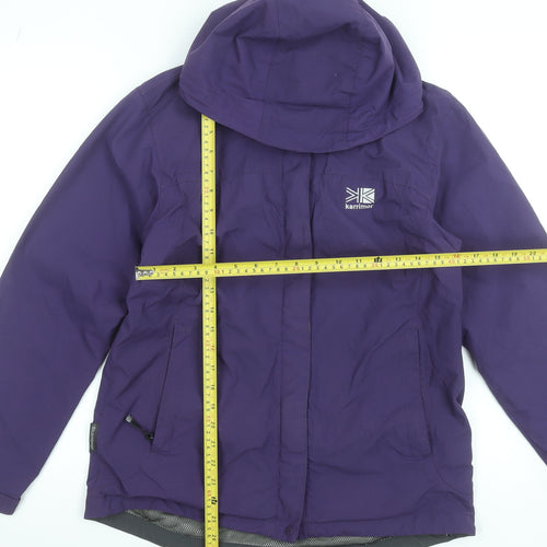 Karrimor Girls Purple Waterproof Hooded Rain Jacket Size 10 Years
