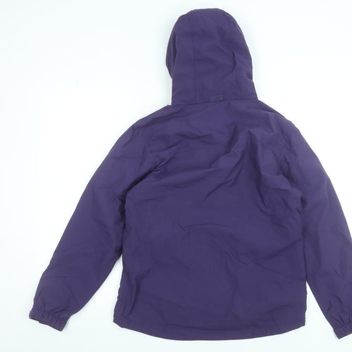 Karrimor Girls Purple Waterproof Hooded Rain Jacket Size 10 Years