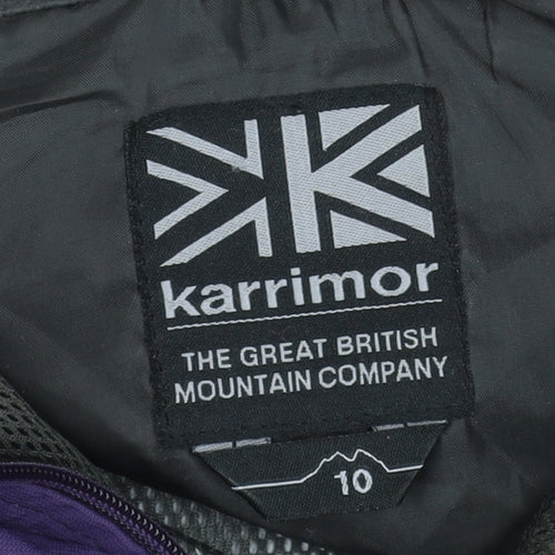 Karrimor Girls Purple Waterproof Hooded Rain Jacket Size 10 Years