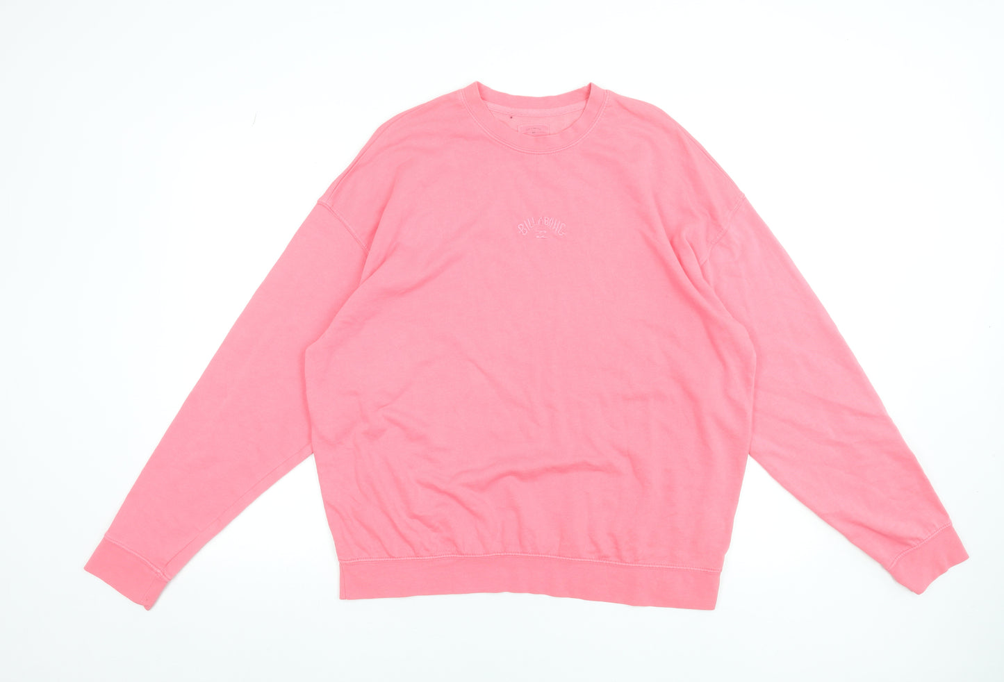 Billabong Women's Pink Cotton Blend Pullover Sweatshirt Size S