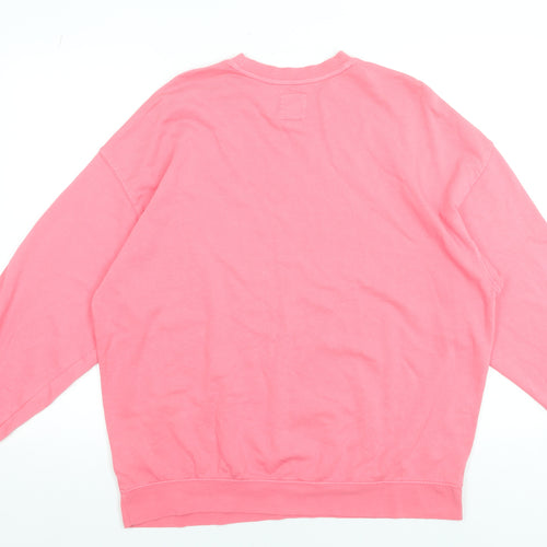 Billabong Women's Pink Cotton Blend Pullover Sweatshirt Size S