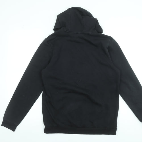 Adidas Boys Black Pullover Hoodie XL 15-16 Years Cotton Blend Logo