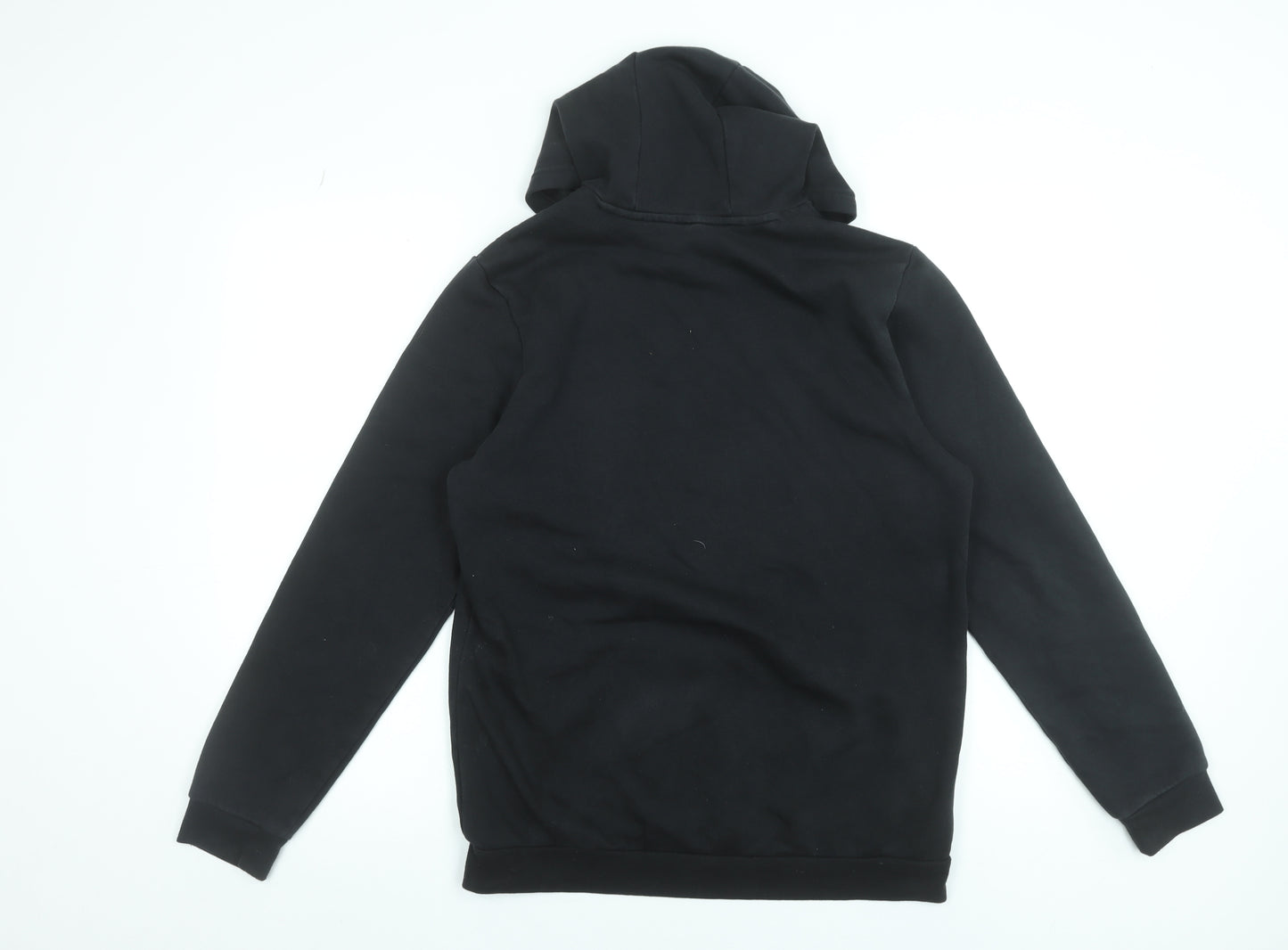 Adidas Boys Black Pullover Hoodie XL 15-16 Years Cotton Blend Logo