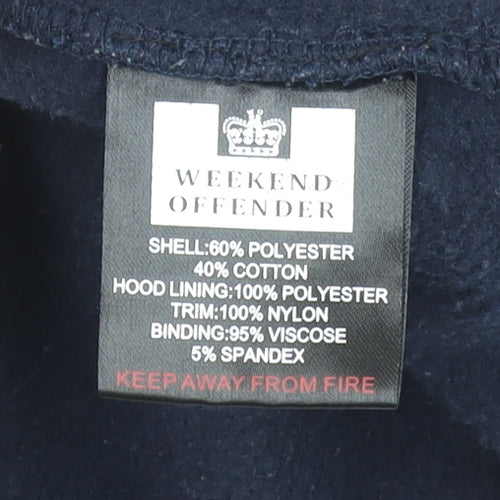 Weekend Offender Boys Blue Hooded Full Zip Jacket 13-14 Years