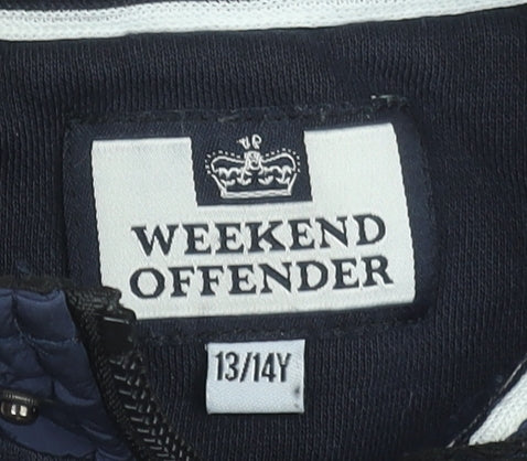 Weekend Offender Boys Blue Hooded Full Zip Jacket 13-14 Years
