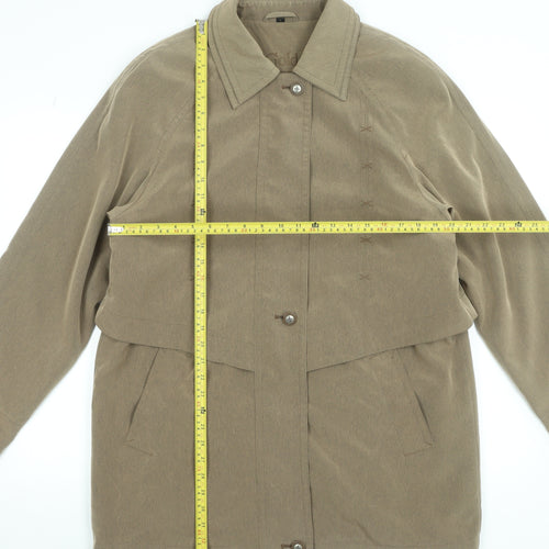 Gold by Telemac Women's Beige Mid-Length Polyester Overcoat L
