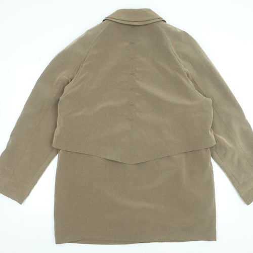 Gold by Telemac Women's Beige Mid-Length Polyester Overcoat L