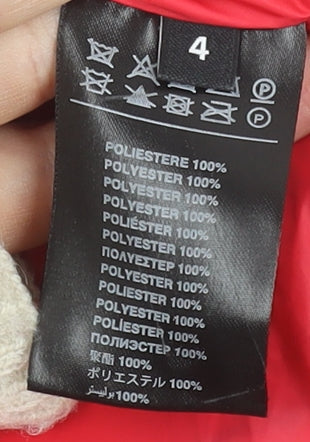 Richmond Sport Boys Red Hooded Puffer Jacket 4 Years Winter Coat