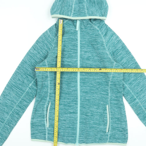 Mountain Warehouse Women’s Blue Hooded Fleece Jacket Size 8