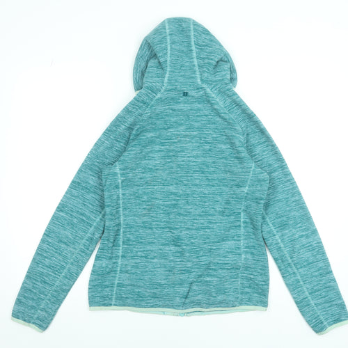 Mountain Warehouse Women’s Blue Hooded Fleece Jacket Size 8