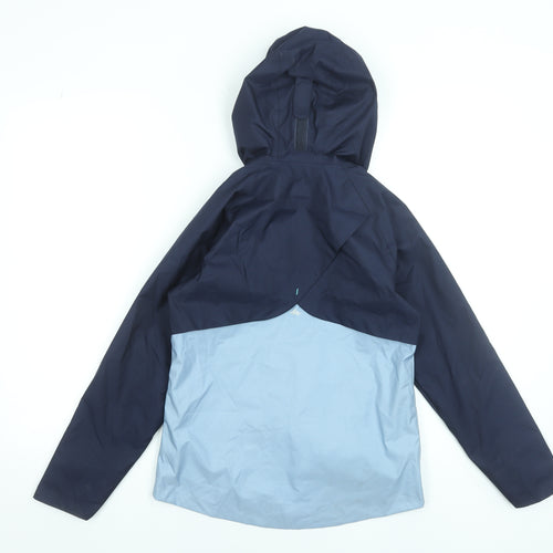 Quechua Girls Blue Waterproof Hooded Rain Jacket 10-11 Years