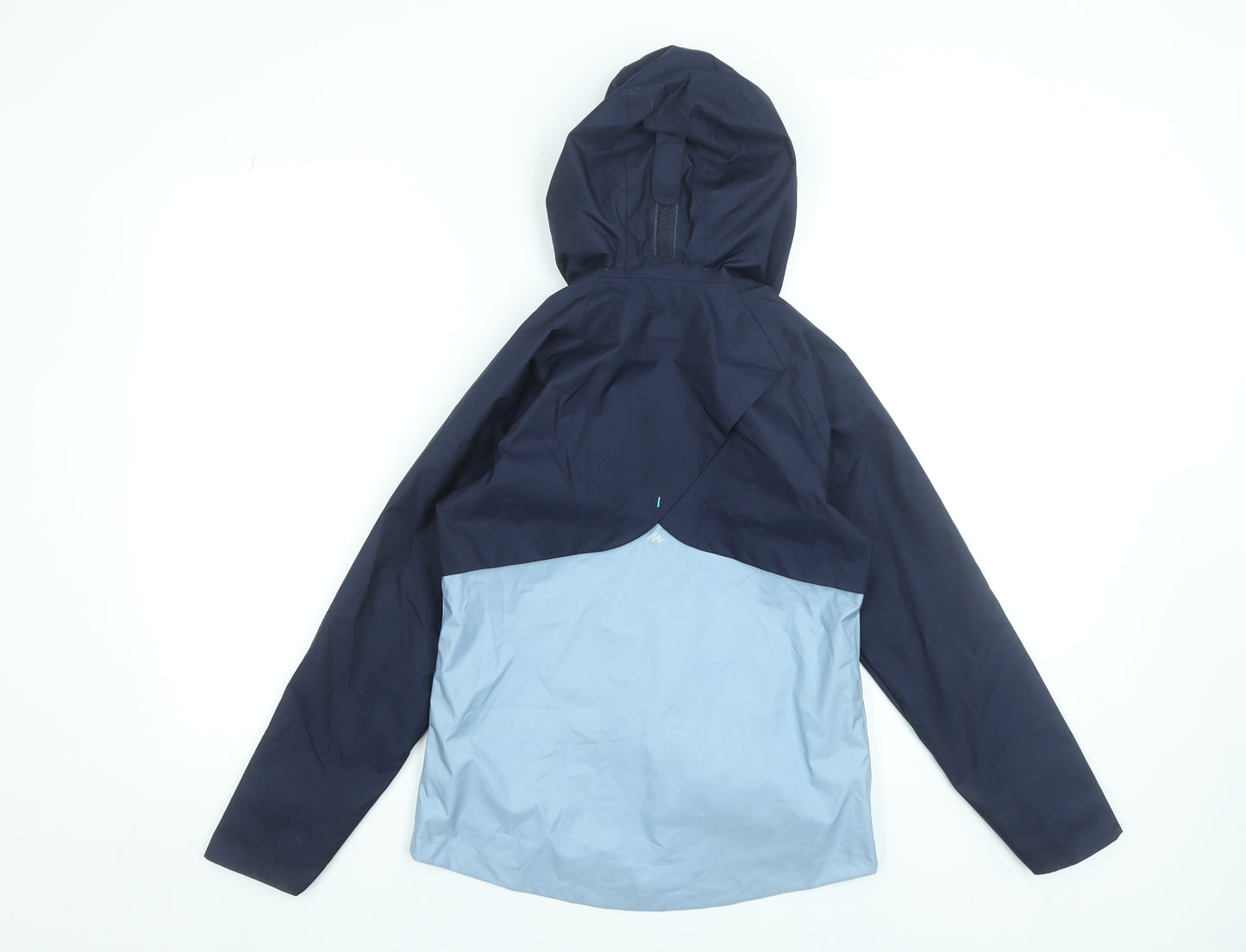 Quechua Girls Blue Waterproof Hooded Rain Jacket 10-11 Years