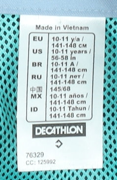 Quechua Girls Blue Waterproof Hooded Rain Jacket 10-11 Years