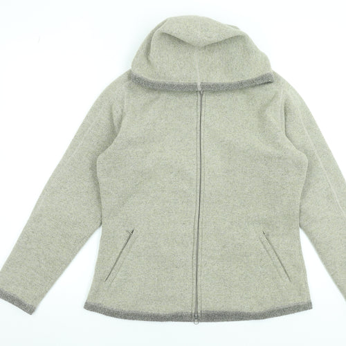 Peter Storm Women's Grey Hooded Fleece Jacket Size 12