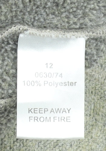 Peter Storm Women's Grey Hooded Fleece Jacket Size 12