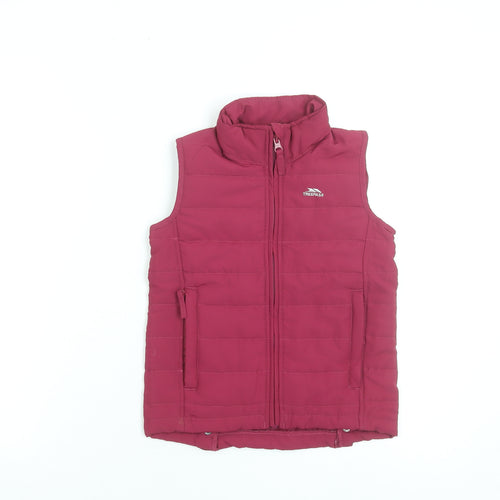 Trespass Girls Pink Puffer Waistcoat 5-6 Years Quilted Lined Zip Jacket