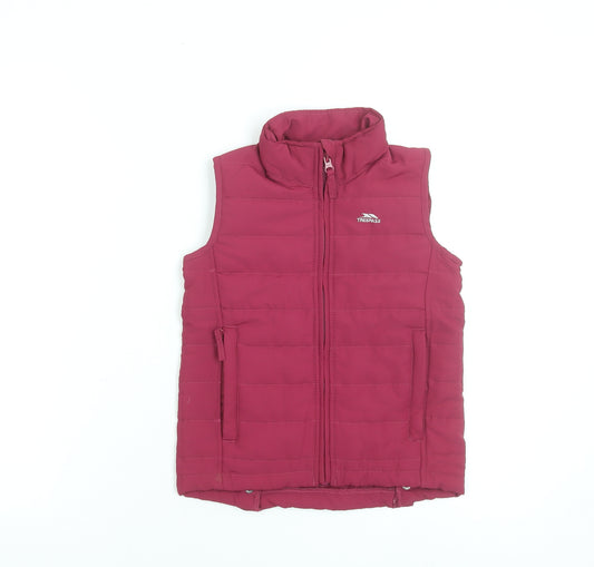 Trespass Girls Pink Puffer Waistcoat 5-6 Years Quilted Lined Zip Jacket