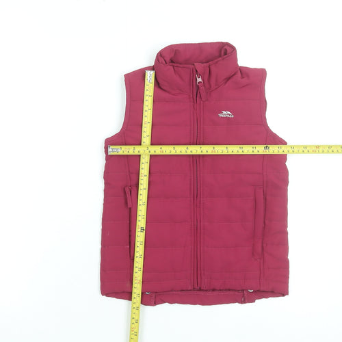 Trespass Girls Pink Puffer Waistcoat 5-6 Years Quilted Lined Zip Jacket