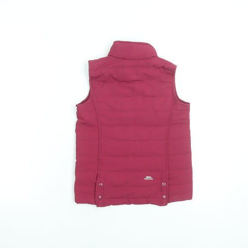 Trespass Girls Pink Puffer Waistcoat 5-6 Years Quilted Lined Zip Jacket