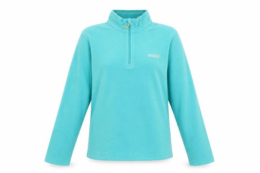 Front view of Regatta Great Outdoors Women’s Blue Fleece 1/4 Zip Sweatshirt UK 12