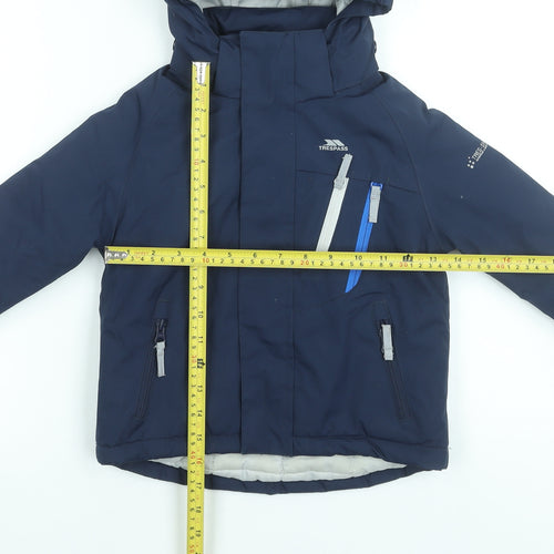Trespass Boys Blue Waterproof Hooded Puffer Jacket 2-3 Years