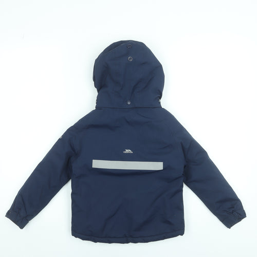 Trespass Boys Blue Waterproof Hooded Puffer Jacket 2-3 Years