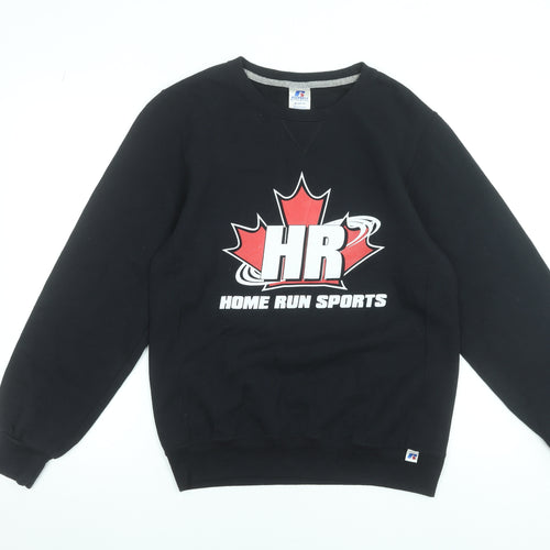 Russell Athletic Men's Black Crew Neck Pullover Sweatshirt Size S