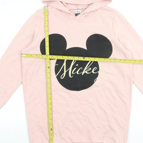 Disney at George Women Pink Hooded T-Shirt Dress Medium