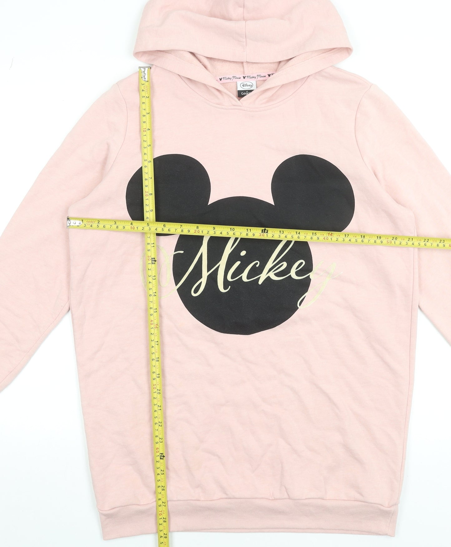 Disney at George Women Pink Hooded T-Shirt Dress Medium