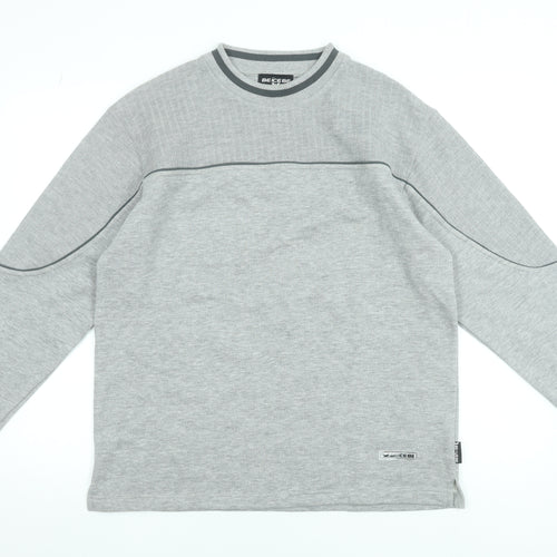 BE ICE BE Paris Mens Grey Medium Pullover Sweatshirt Long Sleeve