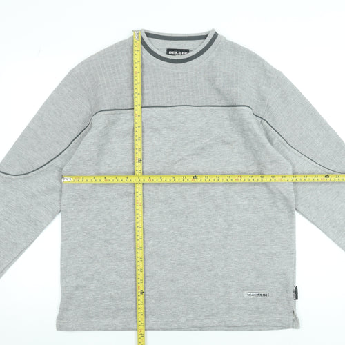 BE ICE BE Paris Mens Grey Medium Pullover Sweatshirt Long Sleeve